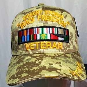 MILITARY  DESERT STORM IRAQI FREEDOM VETERAN Hat
